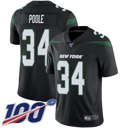 New York Jets Limited Black Men Brian Poole Alternate Jersey NFL Football #34 100th Season Vapor Untouchable